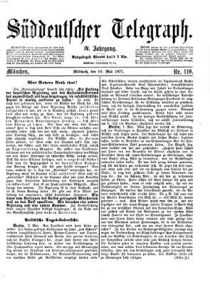 Süddeutscher Telegraph Mittwoch 10. Mai 1871