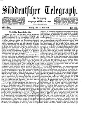 Süddeutscher Telegraph Dienstag 16. Mai 1871