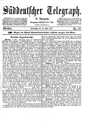 Süddeutscher Telegraph Donnerstag 18. Mai 1871