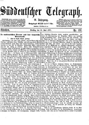 Süddeutscher Telegraph Dienstag 13. Juni 1871