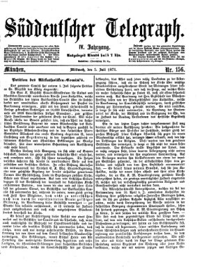 Süddeutscher Telegraph Mittwoch 5. Juli 1871