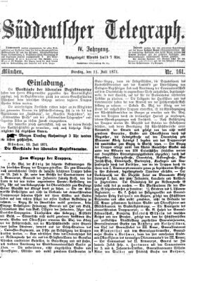 Süddeutscher Telegraph Dienstag 11. Juli 1871