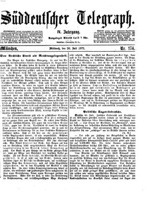 Süddeutscher Telegraph Mittwoch 26. Juli 1871