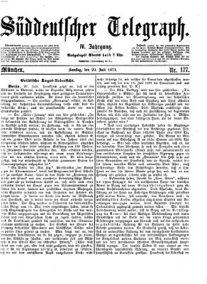 Süddeutscher Telegraph Samstag 29. Juli 1871