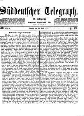 Süddeutscher Telegraph Sonntag 30. Juli 1871