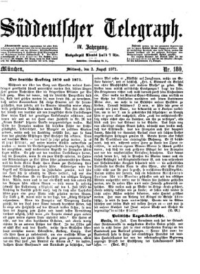 Süddeutscher Telegraph Mittwoch 2. August 1871