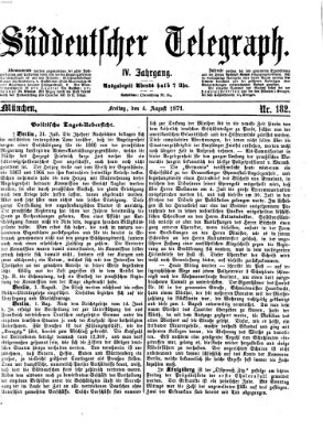 Süddeutscher Telegraph Freitag 4. August 1871