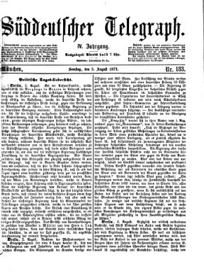 Süddeutscher Telegraph Samstag 5. August 1871