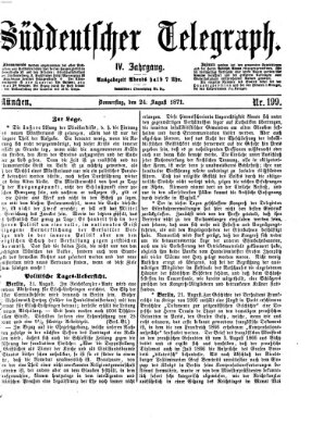 Süddeutscher Telegraph Donnerstag 24. August 1871