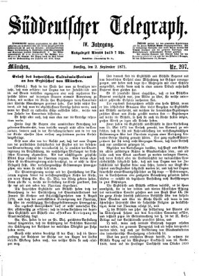 Süddeutscher Telegraph Samstag 2. September 1871