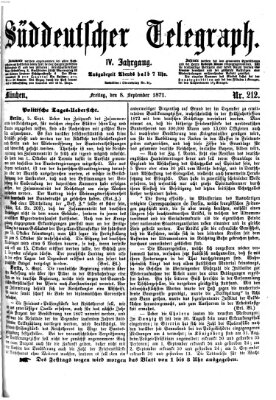 Süddeutscher Telegraph Freitag 8. September 1871