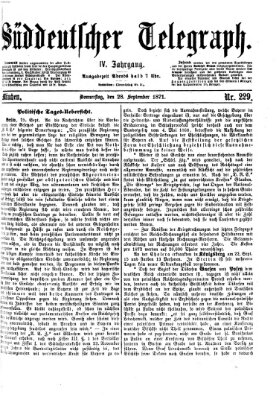 Süddeutscher Telegraph Donnerstag 28. September 1871