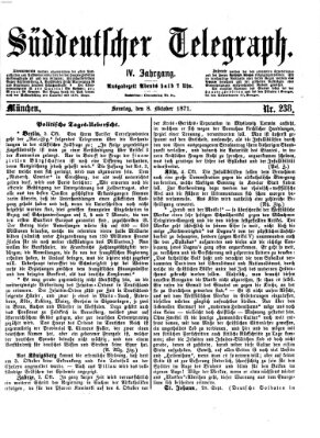 Süddeutscher Telegraph Sonntag 8. Oktober 1871