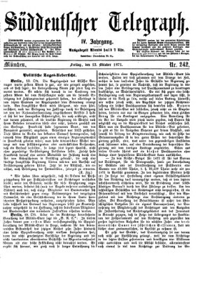 Süddeutscher Telegraph Freitag 13. Oktober 1871