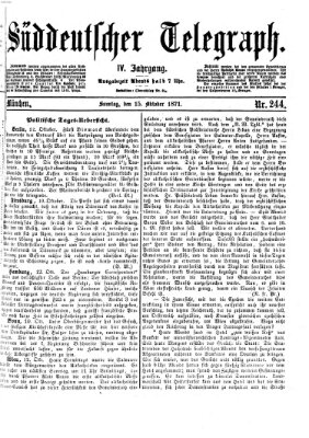 Süddeutscher Telegraph Sonntag 15. Oktober 1871