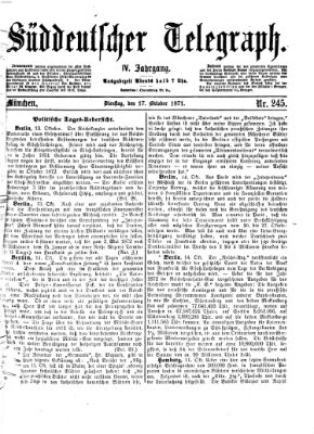 Süddeutscher Telegraph Dienstag 17. Oktober 1871