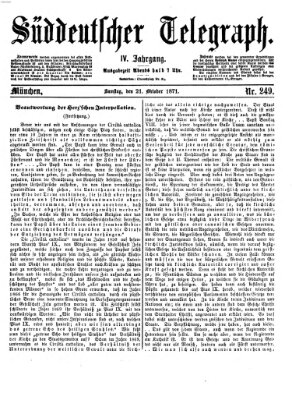 Süddeutscher Telegraph Samstag 21. Oktober 1871