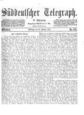 Süddeutscher Telegraph Mittwoch 25. Oktober 1871