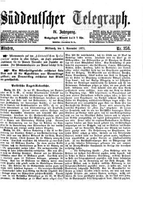 Süddeutscher Telegraph Mittwoch 1. November 1871