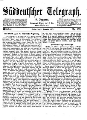 Süddeutscher Telegraph Freitag 3. November 1871