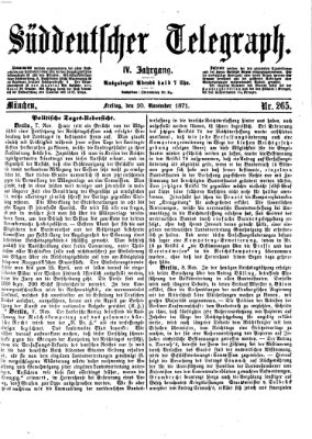 Süddeutscher Telegraph Freitag 10. November 1871