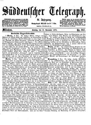 Süddeutscher Telegraph Sonntag 12. November 1871