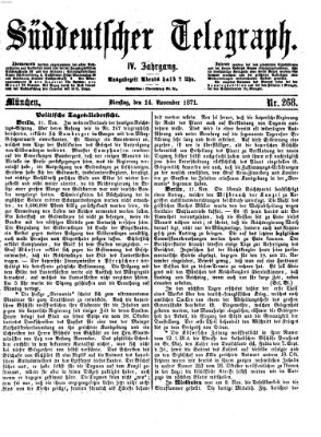 Süddeutscher Telegraph Dienstag 14. November 1871