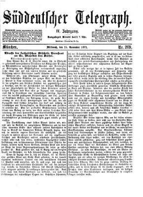 Süddeutscher Telegraph Mittwoch 15. November 1871