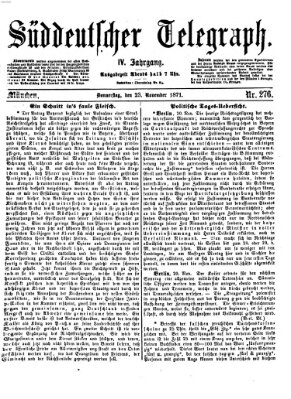 Süddeutscher Telegraph Donnerstag 23. November 1871