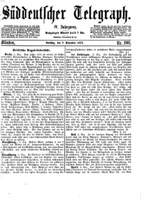 Süddeutscher Telegraph Samstag 9. Dezember 1871