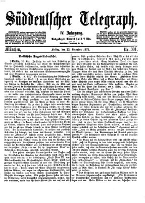 Süddeutscher Telegraph Freitag 22. Dezember 1871