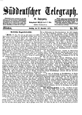 Süddeutscher Telegraph Samstag 23. Dezember 1871