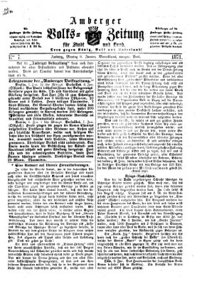 Amberger Volks-Zeitung für Stadt und Land Montag 9. Januar 1871