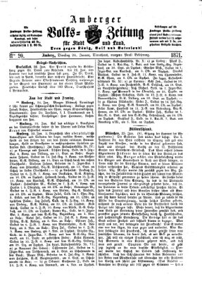 Amberger Volks-Zeitung für Stadt und Land Dienstag 24. Januar 1871