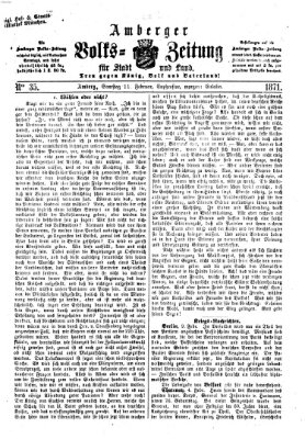 Amberger Volks-Zeitung für Stadt und Land Samstag 11. Februar 1871