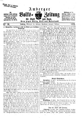 Amberger Volks-Zeitung für Stadt und Land Mittwoch 15. Februar 1871