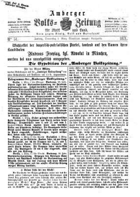 Amberger Volks-Zeitung für Stadt und Land Donnerstag 2. März 1871