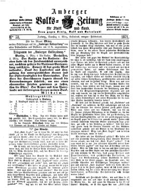 Amberger Volks-Zeitung für Stadt und Land Samstag 4. März 1871