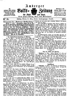 Amberger Volks-Zeitung für Stadt und Land Montag 20. März 1871