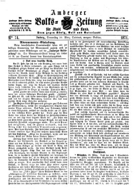 Amberger Volks-Zeitung für Stadt und Land Donnerstag 30. März 1871