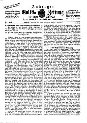 Amberger Volks-Zeitung für Stadt und Land Mittwoch 10. Mai 1871