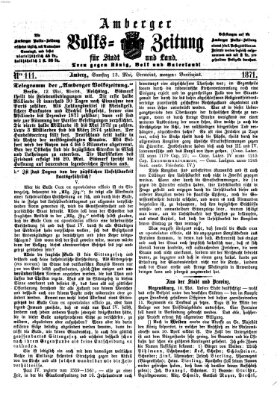 Amberger Volks-Zeitung für Stadt und Land Samstag 13. Mai 1871