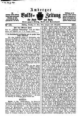 Amberger Volks-Zeitung für Stadt und Land Samstag 27. Mai 1871