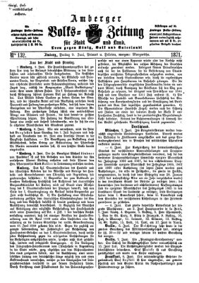 Amberger Volks-Zeitung für Stadt und Land Freitag 9. Juni 1871