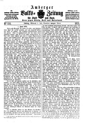 Amberger Volks-Zeitung für Stadt und Land Mittwoch 5. Juli 1871