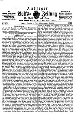 Amberger Volks-Zeitung für Stadt und Land Samstag 8. Juli 1871