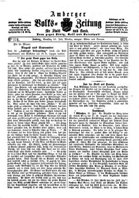 Amberger Volks-Zeitung für Stadt und Land Samstag 29. Juli 1871