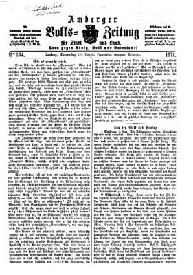 Amberger Volks-Zeitung für Stadt und Land Donnerstag 10. August 1871