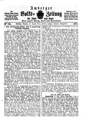 Amberger Volks-Zeitung für Stadt und Land Samstag 12. August 1871