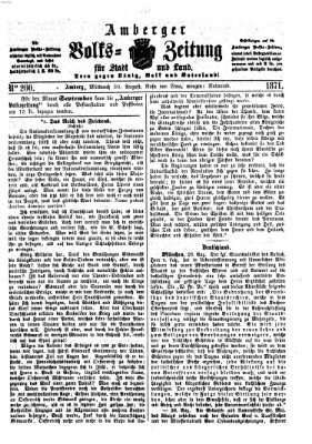 Amberger Volks-Zeitung für Stadt und Land Mittwoch 30. August 1871